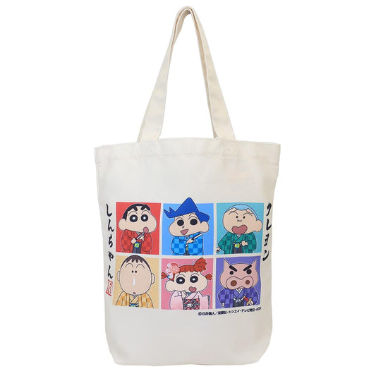 クレヨンしんちゃん 手提げかばん トートバッグ 日本アートシリーズ カスカベ防衛隊 ブロック エスケイジャパン サブバッグ アニメキャラクター グッズ メール便可 シネマコレクション