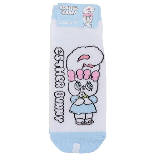 エスターバニー 女性用靴下 アンクルソックス クリームバニー フラワー エスケイジャパン レディースソックス キャラクター グッズ メール便可 シネマコレクション