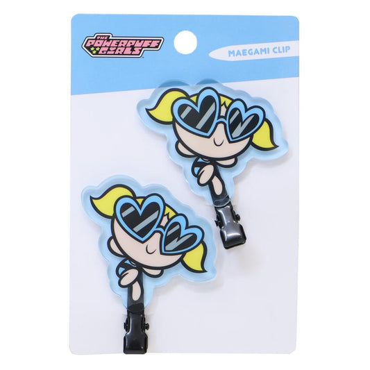 パワーパフガールズ ヘアアクセ まえがみクリップ 2個セット バブルス エスケイジャパン ヘアークリップ キャラクター グッズ メール便可 シネマコレクション