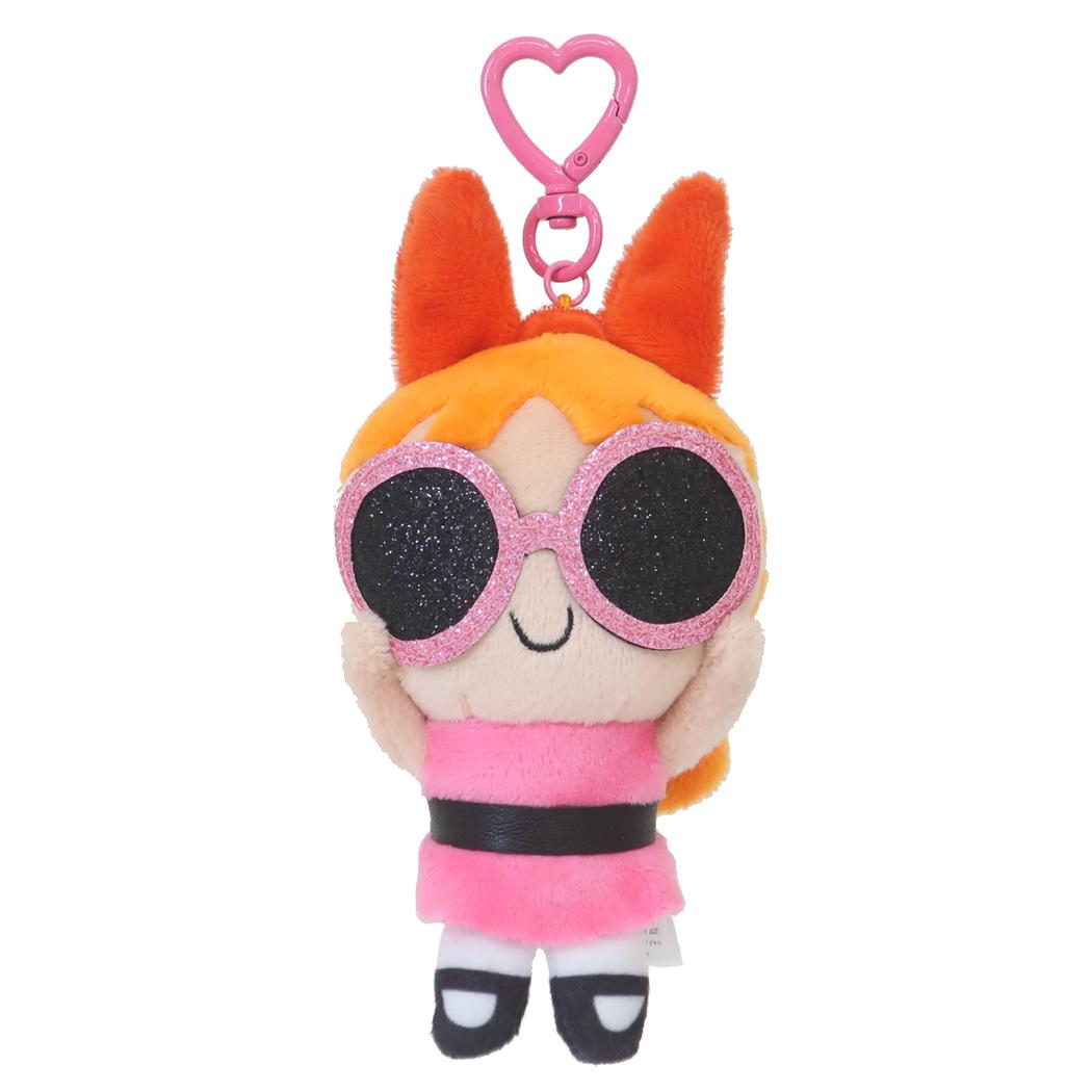 パワーパフガールズ マスコット ぬいぐるみキーリング ブロッサム サングラス エスケイジャパン プレゼント キャラクター グッズ シネマコレクション