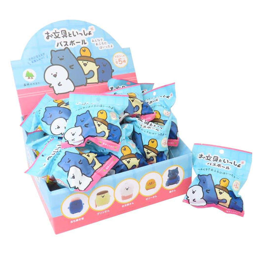 お文具といっしょ 入浴剤 バスボール 24個入セット みんなでおふろにはいったよ エスケイジャパン 子供とお風呂 まとめ買い BOX キャラクター グッズ シネマコレクション