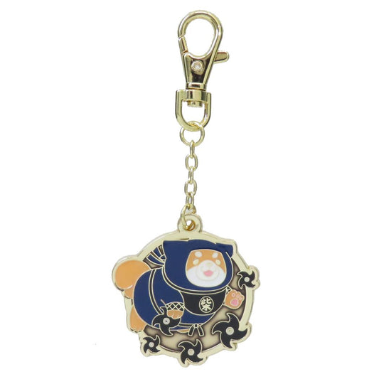忠犬もちしば キーリング メタルチャームキーホルダー 忍者 エスケイジャパン プレゼント キャラクター グッズ メール便可 シネマコレクション