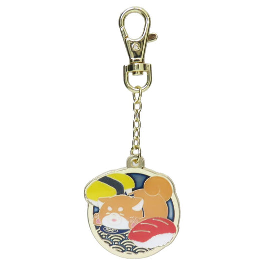 忠犬もちしば キーリング メタルチャームキーホルダー 寿司 エスケイジャパン プレゼント キャラクター グッズ メール便可 シネマコレクション
