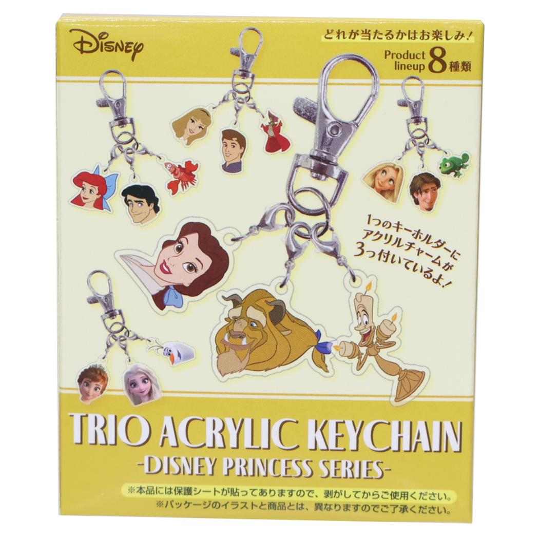 ディズニープリンセス キーリング トリオアクリルキーチェーン 全8種の内どれか1個 ディズニー エスケイジャパン コレクション雑貨 単品 キャラクター グッズ メール便可 シネマコレクション
