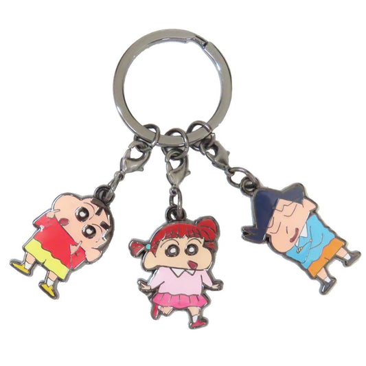 クレヨンしんちゃん キーホルダー 3連キーリング しんちゃん＆ネネちゃん＆風間くん エスケイジャパン プレゼント アニメキャラクター グッズ メール便可 シネマコレクション