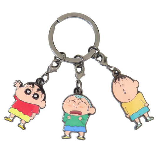 クレヨンしんちゃん キーホルダー 3連キーリング しんちゃん＆マサオくん＆ぼーちゃん エスケイジャパン プレゼント アニメキャラクター グッズ メール便可 シネマコレクション