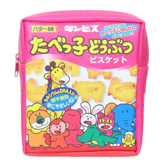たべっ子どうぶつ ミニポーチ マチ付きポーチ ノーマル ギンビス エスケイジャパン 小物入れ キャラクター グッズ シネマコレクション