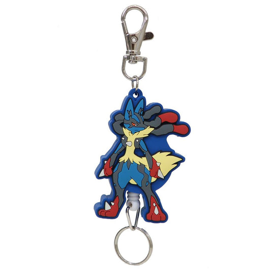 ポケットモンスター キーリング ラバーリールキーホルダー メガルカリオ ポケモン エスケイジャパン 鍵ホルダー キャラクター グッズ メール便可 シネマコレクション