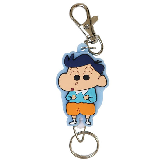 クレヨンしんちゃん キーリング ラバーリールキーホルダー ベイビー風間くん エスケイジャパン 鍵ホルダー アニメキャラクター グッズ メール便可 シネマコレクション