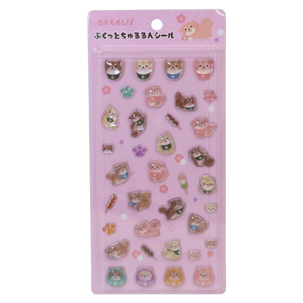 忠犬もちしば シールシート ぷくっとちゅるるんシール うえまち団子 エスケイジャパン