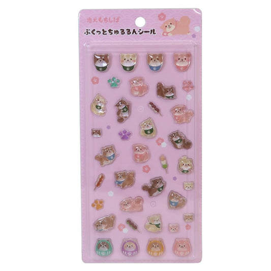 忠犬もちしば シールシート ぷくっとちゅるるんシール うえまち団子 エスケイジャパン