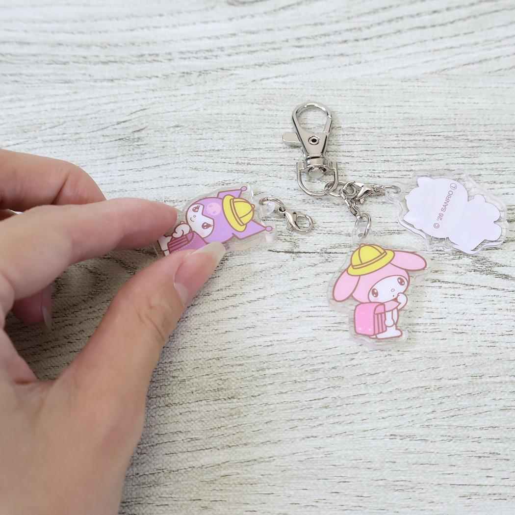 サンリオキャラクターズ キーリング トリオアクリルキーホルダー ハローキティ＆マイメロディ＆クロミ Sanrio