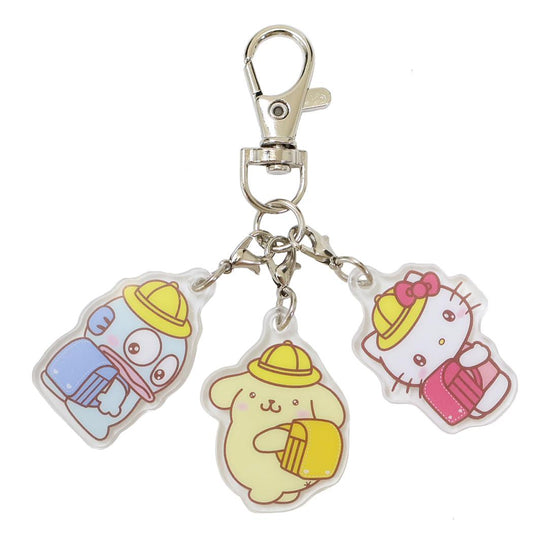 サンリオキャラクターズ キーリング トリオアクリルキーホルダー ハローキティ＆ポムポムプリン＆ハンギョドン Sanrio