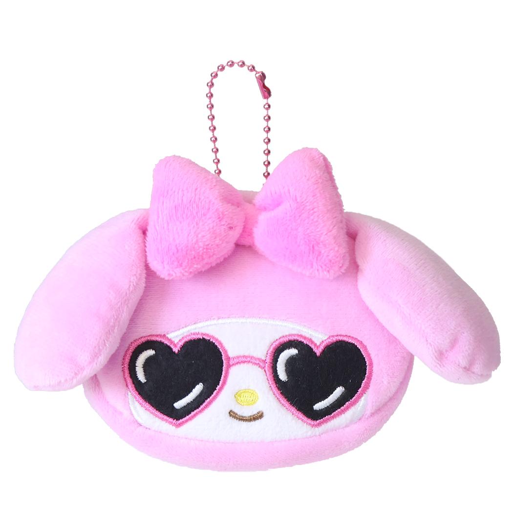 サンリオキャラクターズ キーホルダー ミニフェイスポーチ ハートサングラス マイメロディ Sanrio