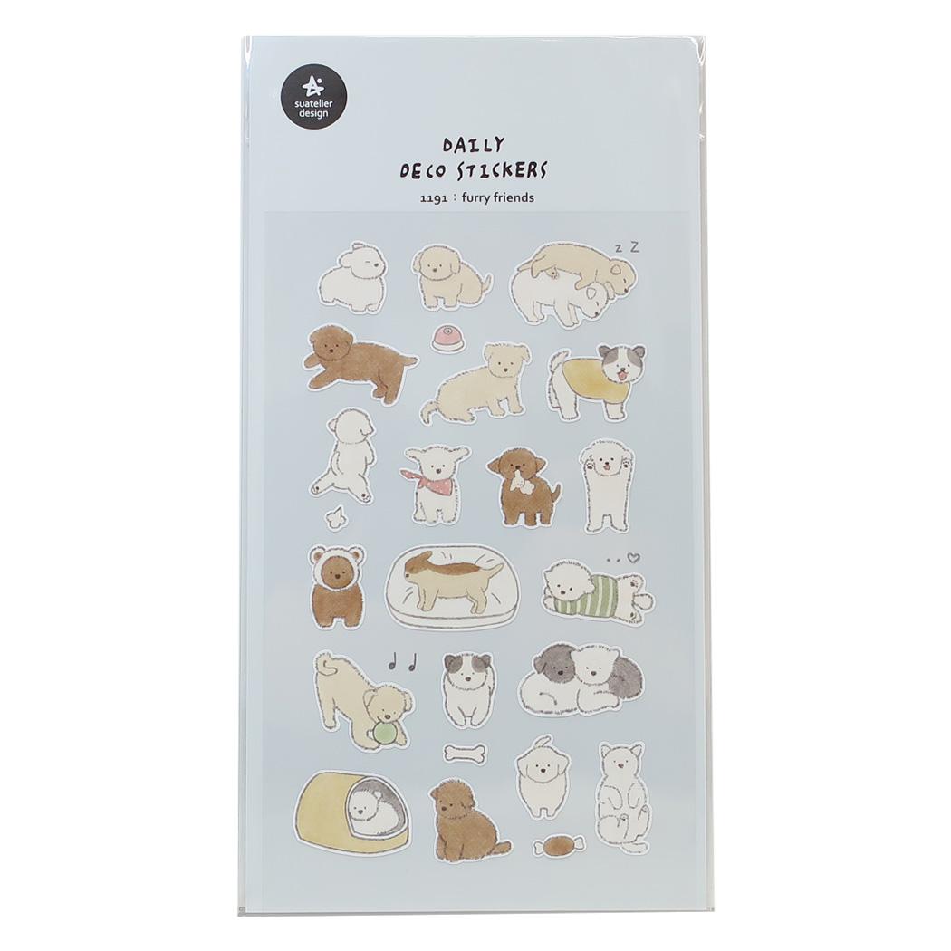 シールシート スワテリエステッカー furry friends いぬ S＆C デコレーション DECOシール かわいい グッズ メール便可 シネマコレクション