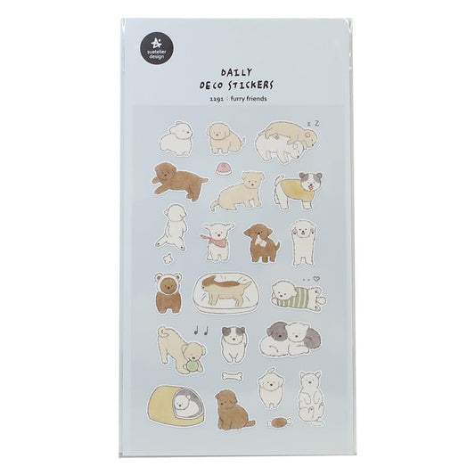 シールシート スワテリエステッカー furry friends いぬ S＆C デコレーション DECOシール かわいい グッズ メール便可 シネマコレクション