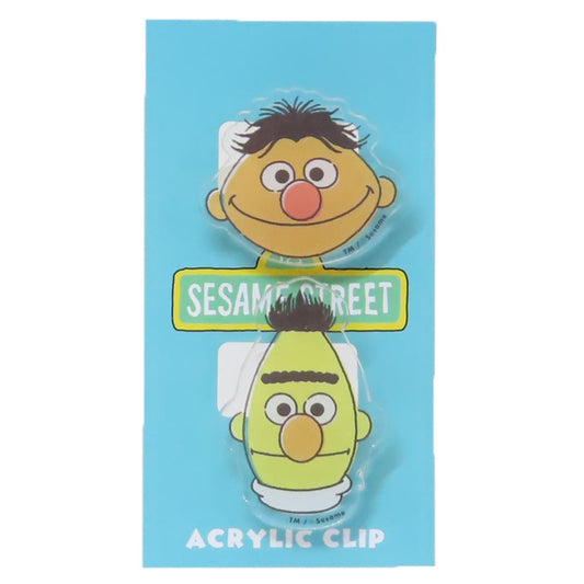 セサミストリート クリップ アクリルクリップ2個 バート＆アーニー S＆C 事務用品 キャラクター グッズ メール便可 シネマコレクション