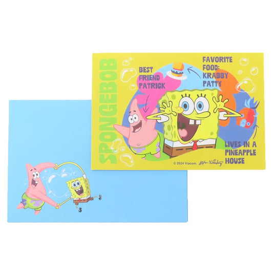 スポンジボブ 手渡し手紙セット ダイカットミニレター SB ボブ S＆C ミニ便箋＆ミニ封筒 キャラクター グッズ メール便可 シネマコレクション