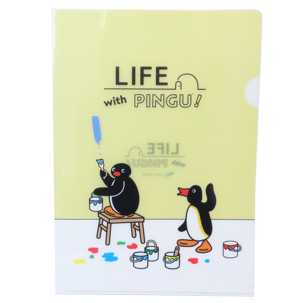 ピングー クリアフォルダー A4シングルクリアファイル ペイント Pingu S＆C 新学期準備文具 キャラクター グッズ メール便可 シネマコレクション