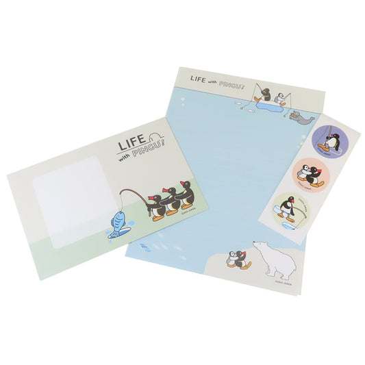 ピングー 手紙セット レターセット 釣り Pingu S＆C 便箋＆封筒 キャラクター グッズ メール便可 シネマコレクション