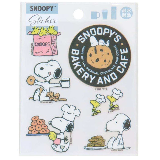 スヌーピー ステッカー 耐熱耐水ステッカー カフェ ピーナッツ S＆C 貼って剥がせる デコレーション DECOシール キャラクター グッズ メール便可 シネマコレクション
