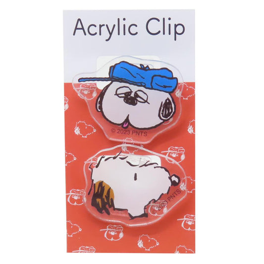 スヌーピー クリップ アクリルクリップ オラフ アンディー ピーナッツ S＆C 事務用品 キャラクター グッズ メール便可 シネマコレクション
