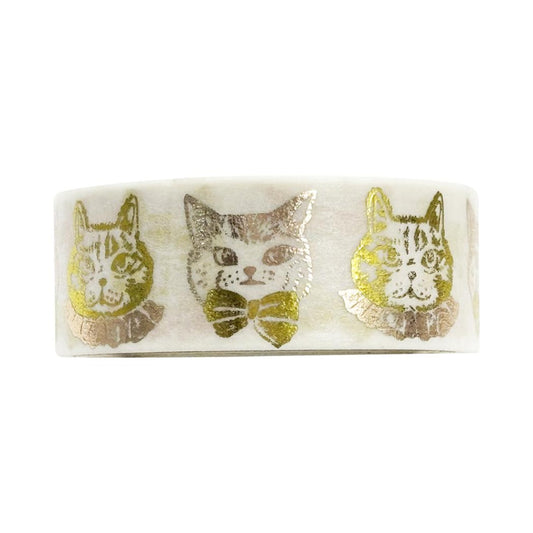 Shinzi Katoh シンジ カトウ マステ きらぴかマスキングテープ 15mm幅 星アカリ 猫のおめかし シール堂印刷 デコレーション 手帳デコ おしゃれ グッズ メール便可 シネマコレクション
