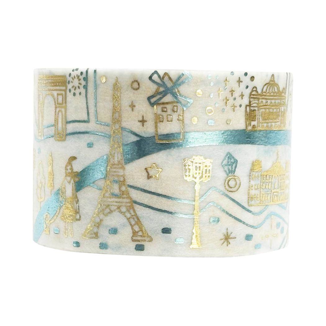 Shinzi Katoh シンジ カトウ マステ きらぴかマスキングテープ 27mm幅 星アカリ Paris シール堂印刷 デコレーション 手帳デコ おしゃれ グッズ シネマコレクション
