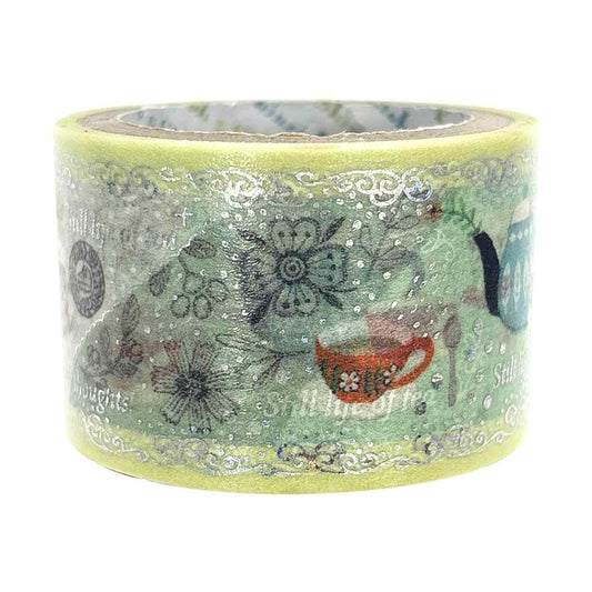 Shinzi Katoh マステ きらぴかマスキングテープ 27mm Afternoon Tea シール堂印刷 箔押しマスキングテープ デコレーション 手帳デコ グッズ シネマコレクション