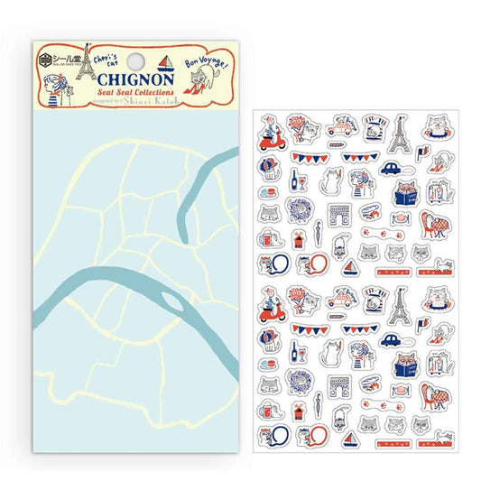 Shinzi Katoh シンジ カトウ シールシート シートシール コレクション Chignon シール堂印刷 手帳デコ デコレーション グッズ メール便可 シネマコレクション