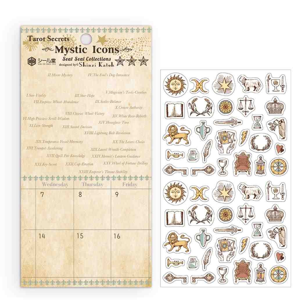 Shinzi Katoh シンジ カトウ シールシート シートシール コレクション mystic icons シール堂印刷 手帳デコ デコレーション グッズ メール便可 シネマコレクション