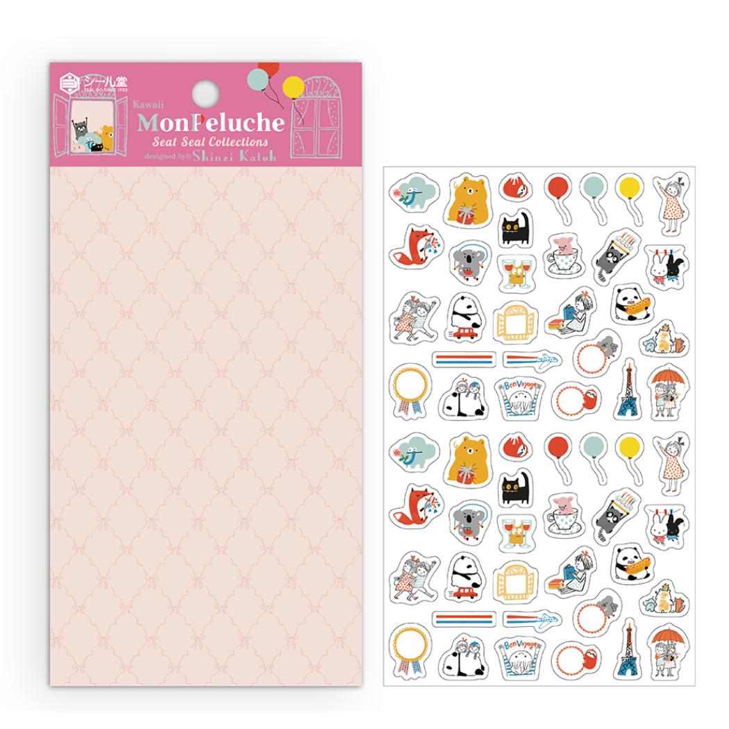 Shinzi Katoh シンジ カトウ シールシート シートシール コレクション Kawaii Mon Peluche シール堂印刷 手帳デコ デコレーション グッズ メール便可 シネマコレクション