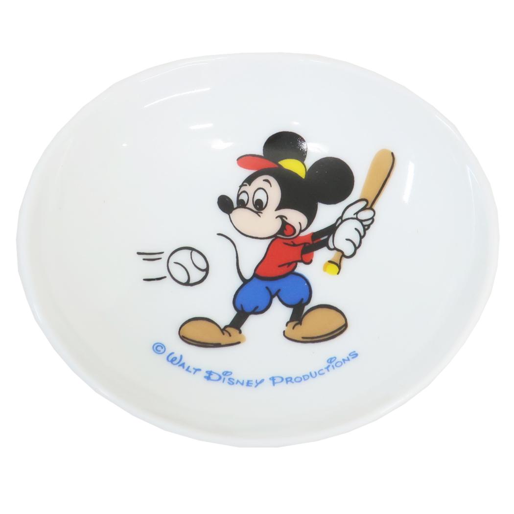 ミッキーマウス ミニプレート 楕円小皿 復刻アート1963 ディズニー 三郷陶器 レンジ対応 食器 レトロ キャラクター グッズ シネマコレクション