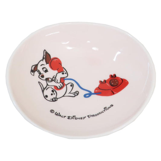 101匹わんちゃん ミニプレート 楕円小皿 復刻アート1963 ディズニー 三郷陶器 レンジ対応 食器 レトロ キャラクター グッズ シネマコレクション