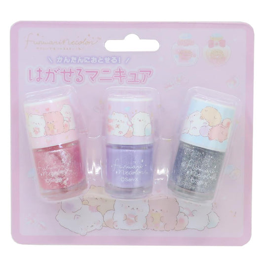ふんわりねころん ピールオフネイルアート はがせるマニキュア３本セット サンエックス 粧美堂 キッズコスメ キャラクター グッズ メール便可 シネマコレクション