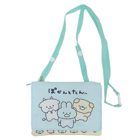 ぽかんとたん クリップポケット ショルダー付きマルチポケット サンエックス 粧美堂 クリップポーチ キッズポシェット 子供 子ども こども かわいい グッズ メール便可 シネマコレクション