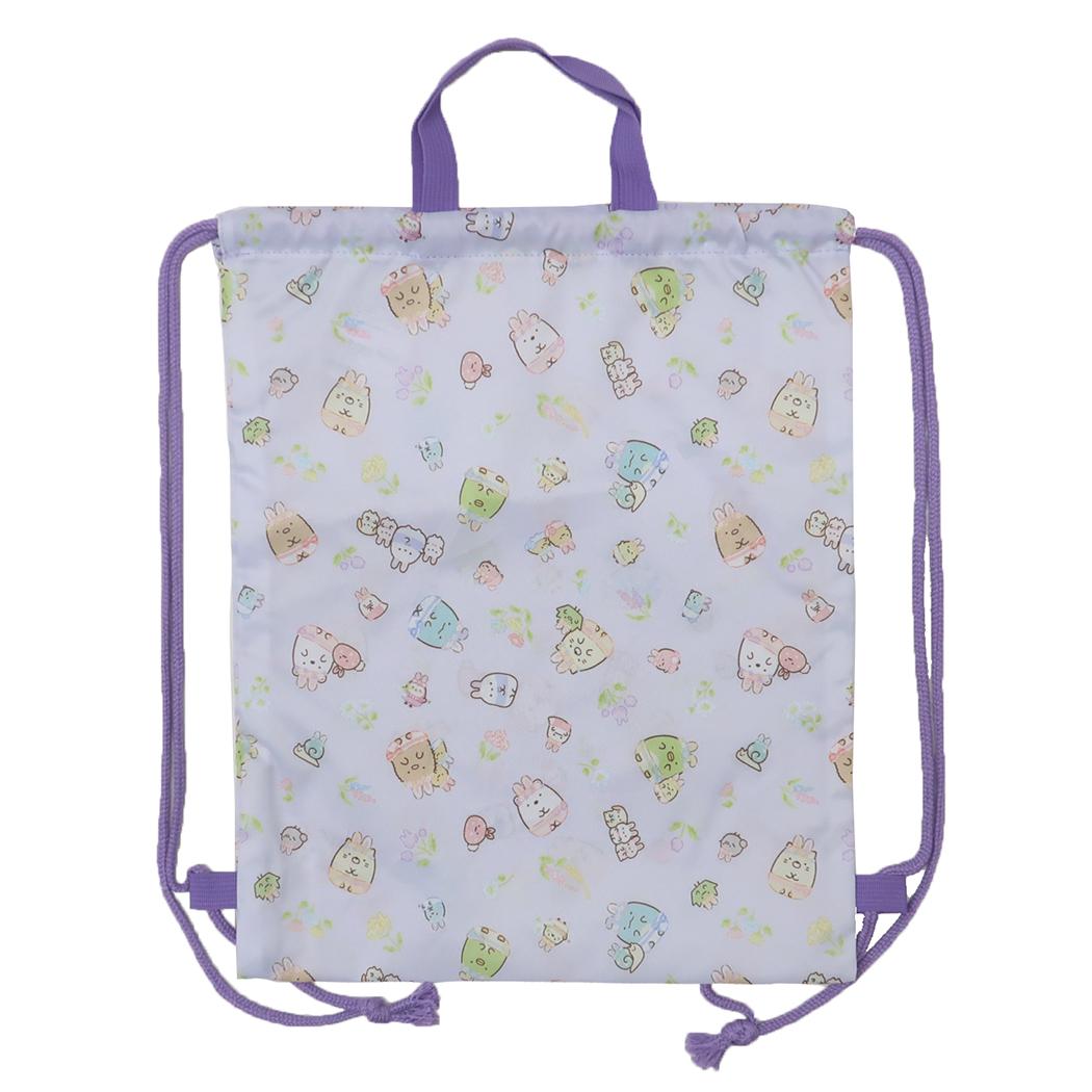 すみっコぐらし ナップサック 総柄ナップサック ふしぎなうさぎのおへや 新入学 サンエックス 粧美堂 体操服かばん 新学期準備 女の子 キャラクター グッズ メール便可 シネマコレクション