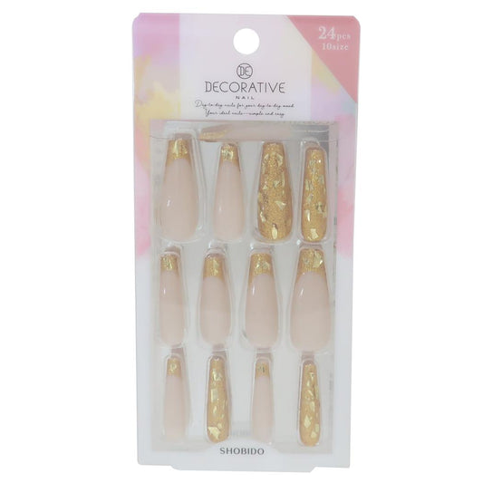 デコラティブネイル コスメ雑貨 ネイルチップ ガラスベージュ 粧美堂 ネイルアート 付け爪 おしゃれ グッズ メール便可 シネマコレクション