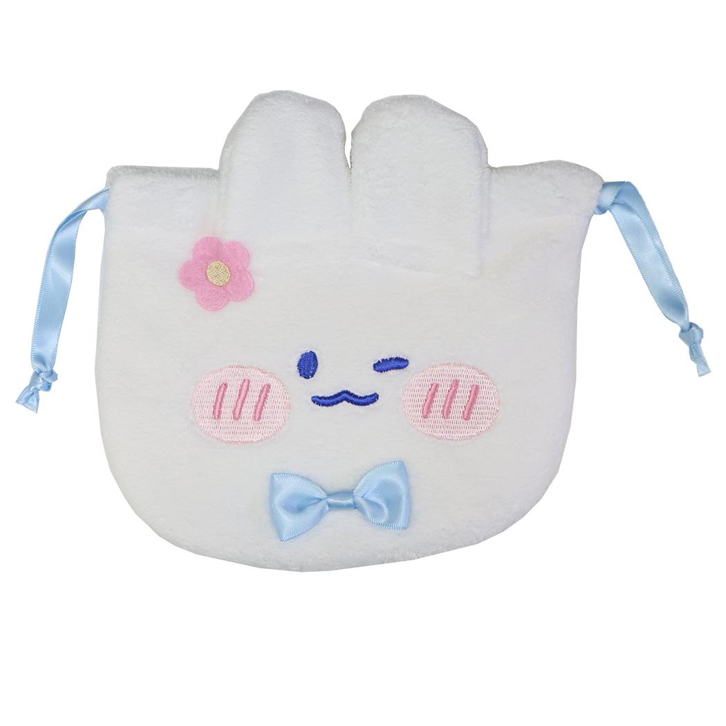 ラブリーモンモン 巾着袋 ぬいぐるみ巾着 フラワー funbox 小物入れ キャラクター グッズ メール便可 シネマコレクション