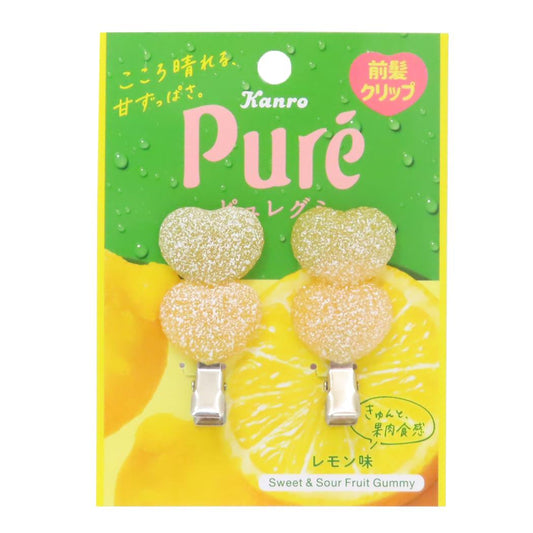 ピュレグミ ヘアアクセ 前髪クリップ 2個セット レモン funbox ヘアークリップ かわいい グッズ メール便可 シネマコレクション