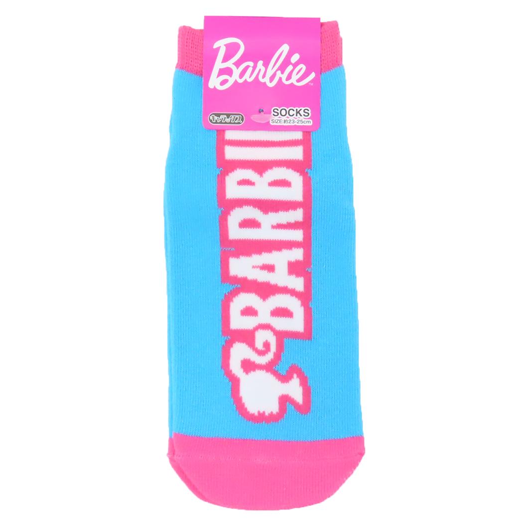 バービー 女性用靴下 レディースソックス ロゴ BL Barbie スモールプラネット キャラックス 大人向け キャラクター グッズ メール便可 シネマコレクション