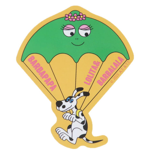 バーバパパ ダイカットシール キャラクターステッカー パラシュート BARBAPAPA スモールプラネット ダイカットビニールステッカー デコシール 耐水性 キャラクター グッズ メール便可 シネマコレクション