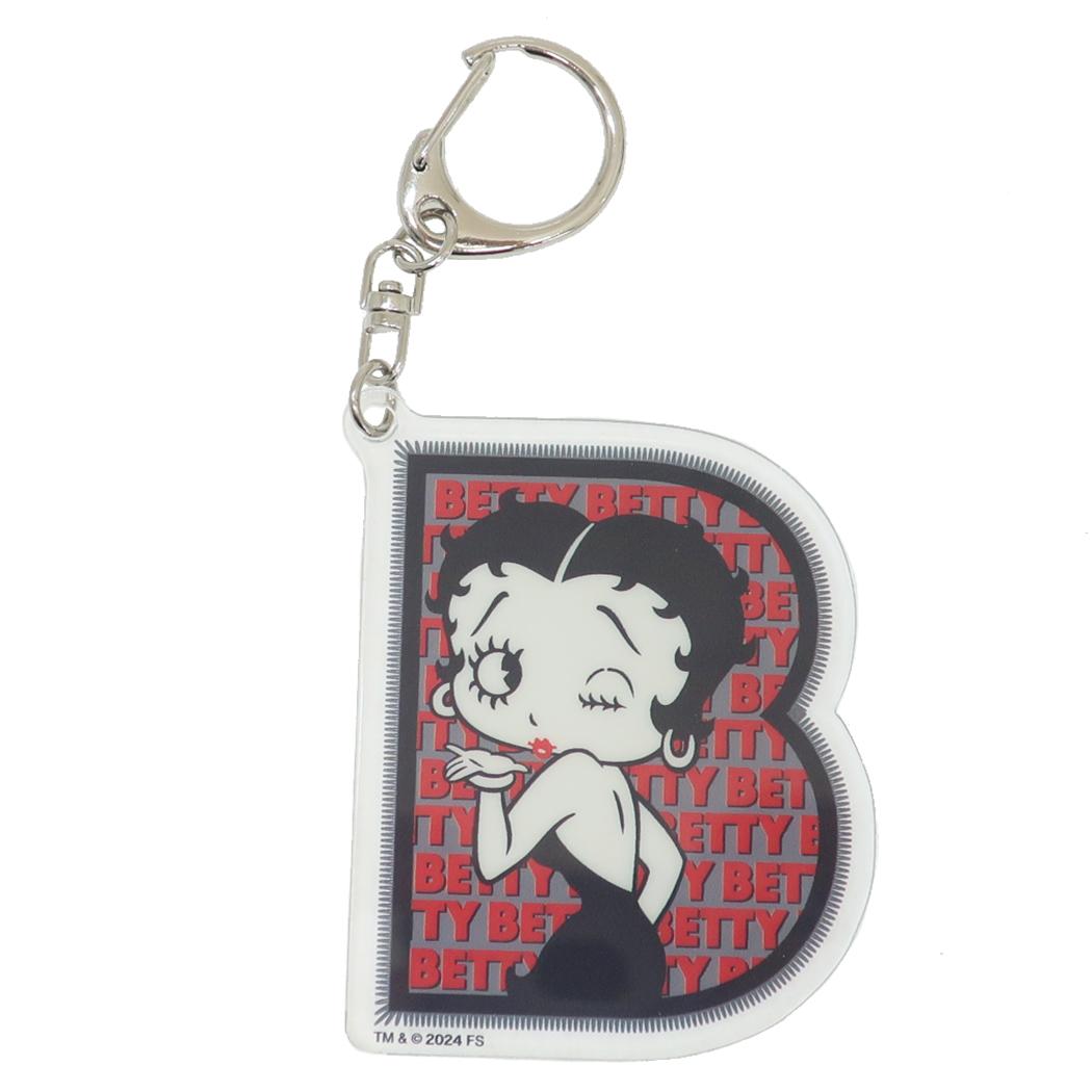 ベティブープ キーリング アクリルキーホルダー Bマーク BETTY BOOP スモールプラネット アクキー キャラクター グッズ メール便可 シネマコレクション