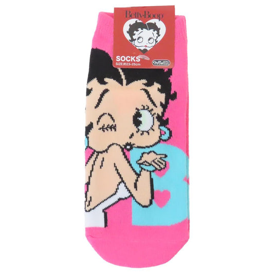 ベティブープ 女性用靴下 レディースソックス 投げキッス BETTY BOOP スモールプラネット キャラックス 大人向け キャラクター グッズ メール便可 シネマコレクション