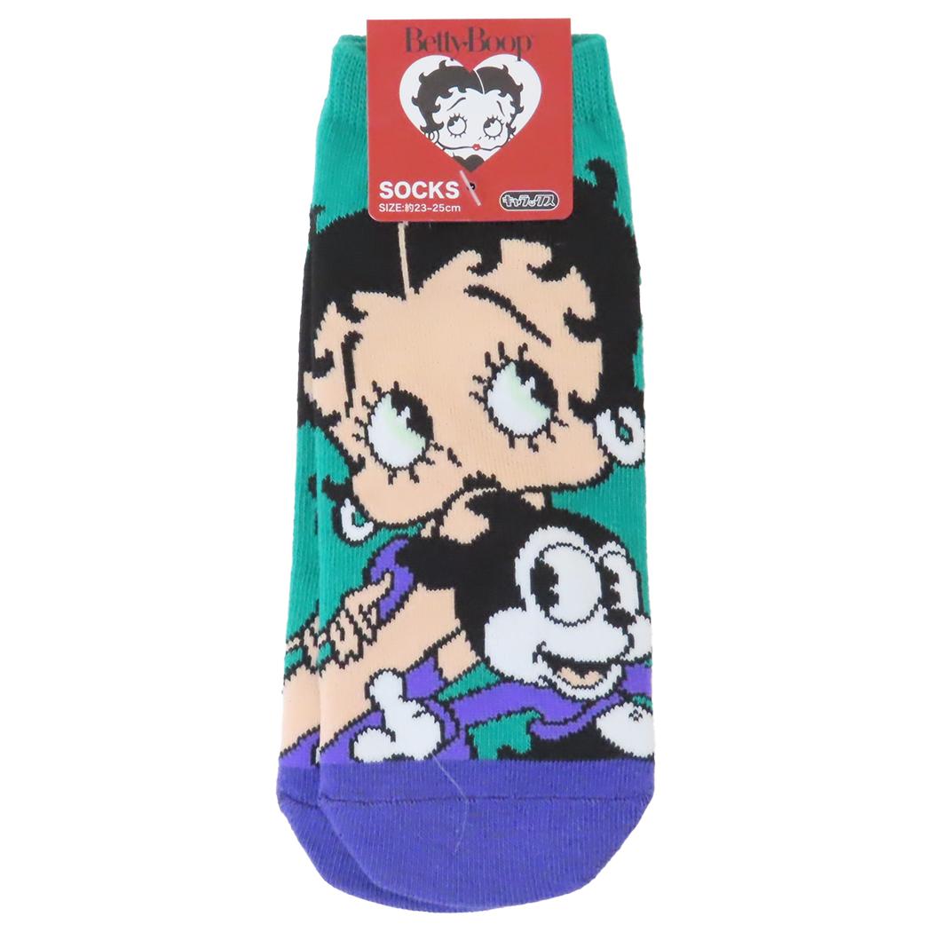 ベティブープ 女性用靴下 レディースソックス 背中合わせ BETTY BOOP スモールプラネット キャラックス 大人向け キャラクター グッズ メール便可 シネマコレクション