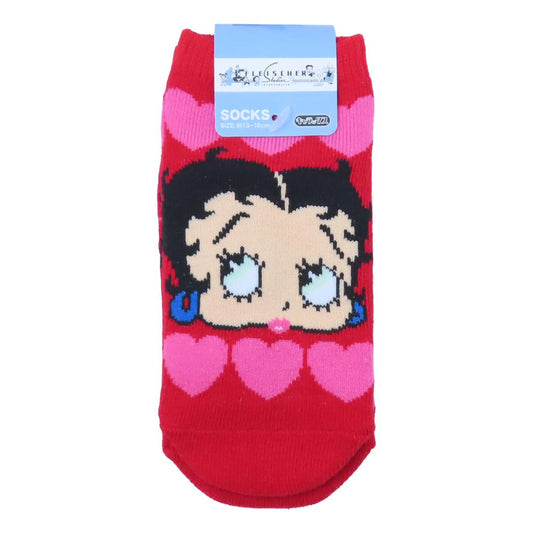 ベティブープ 子ども用靴下 キッズソックス ハート 整列 BETTY BOOP スモールプラネット キャラックス 子供 キャラクター グッズ メール便可 シネマコレクション