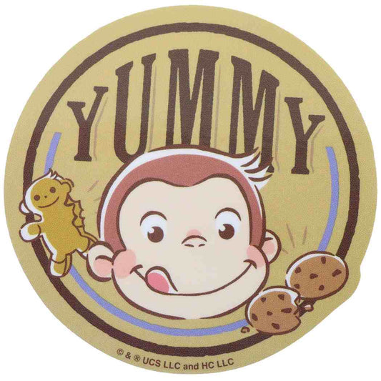 おさるのジョージビッグシールダイカットビニールステッカーおやつスモールプラネットデコシール耐水性絵本キャラクターグッズメール便可シネマコレクション