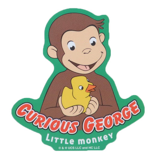 おさるのジョージ ダイカットシール キャラクターステッカー ひよこ スモールプラネット ダイカットビニールステッカー デコシール 耐水性 絵本キャラクター グッズ メール便可 シネマコレクション