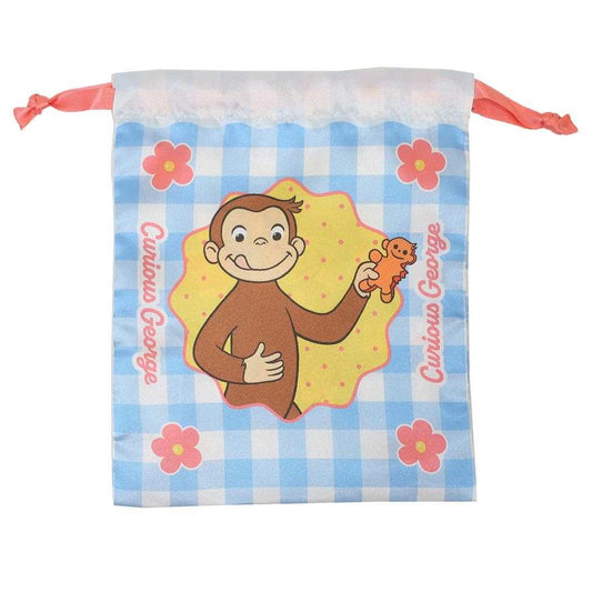 おさるのジョージ 巾着袋 リボン巾着 フラワー スモールプラネット きんちゃくポーチ 小物入れ 絵本キャラクター グッズ メール便可 シネマコレクション