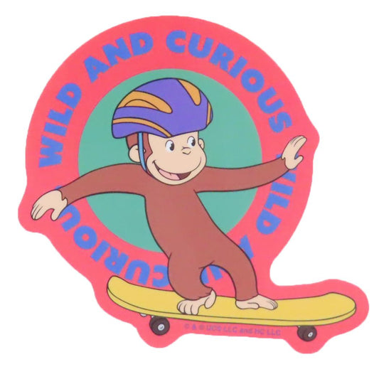 おさるのジョージ ダイカットシール キャラクターステッカー スケートボード スモールプラネット デコシール 絵本キャラクター グッズ メール便可 シネマコレクション